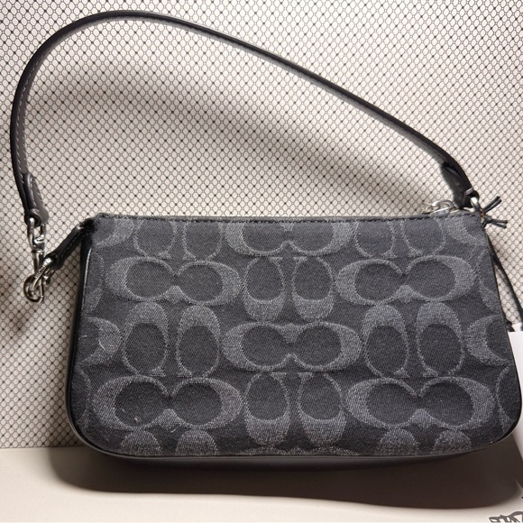 Coach Black Signature Jacquard Mini Shoulder Bag with Tan Hangtag NWT - Picture 4 of 15